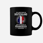 Stolzes Herkunfts-Tassen Geboren in Frankreich, Lebe in Deutschland Schwarz