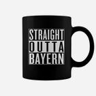 Straight Outta Bayern Tassen, Hip-Hop-Stil Schwarzes Tee
