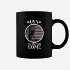 USA-Themen-Tassen im Vintage-Look, My Second Home mit Amerikanischer Flagge