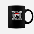 Wohlen Adler Wappen Herren Tassen, Grafik Design in Schwarz