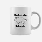 Du Bist ein Schwein Lustiges Tassen mit Schweinemotiv, Spaßiges Tee