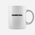 Hamburg-Schriftzug Klassisches Tassen in Weiß, Souvenir Design Tee