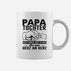 Papa und Tochter Herz an Herz Tassen, Familienbindung Tee