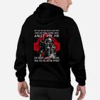 Angst Ritter Motiv Schwarzes Herren Hoodie, Stilvolles Grafikdesign