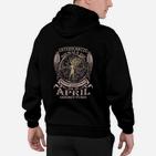 April-Geburtstag Schwarzes Hoodie mit Adlermotiv, Lustiges Spruch-Hoodie