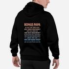 Bonus Papa Hoodie, Liebevolle Botschaft für Stiefvater