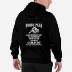 Bonus-Papa Schwarz Hoodie, Sprüche für Stiefväter, Vatertagsgeschenk