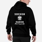 Gamer Queen Damen Hoodie, Schwarzes mit Spielersymbolen