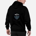 Herren Hoodie mit Adler-Emblem & Motto, Schwarzes Design