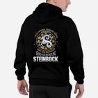 Kapricorn Sternzeichen Hoodie Schwarz mit Spruch, Astrologie Grafik Tee