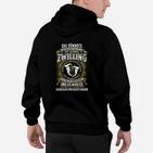 Lustiges Zwilling-Spruch Hoodie, Witziges Geschwister Tee in Schwarz