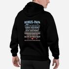 Personalisiertes Bonus-Papa Hoodie mit Botschaft, Herzdesign