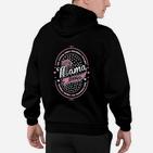 Retro Diner Stil Hoodie Mama's Diner, Schwarz mit Rosa Highlights