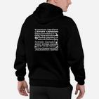 Schwarzes Catering-Event Personal Hoodie mit Aufschrift