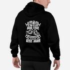 Schwarzes Herren-Hoodie Bruderschaft Motiv Handshake Design