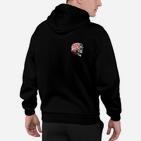 Schwarzes Herren Hoodie mit coolem Grafik-Print Brustdesign