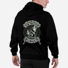 Schwarzes Herren Hoodie, Wolfsmotiv & Liedermacher Spruch