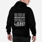 Schwarzes Hoodie für Auto-Liebhaber mit Spruch, Fahrzeug Enthusiast Design