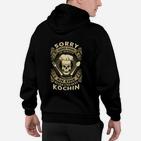 Schwarzes Hoodie mit Totenkopf & Kochspruch, Lustiges Outfit für Küchenchefs