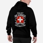 Schweizer Kreuz & Adler Motiv Hoodie - Das ist die Schweiz, Friss oder Stirb