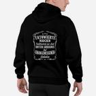 Tätowiertes Mädchen Statement Tee, Schwarz mit coolem Spruch Hoodie