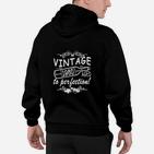 Vintage 1980 Aged to Perfection Hoodie, Retro Geburtstags-Hoodie Schwarz