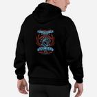 Vintage-Motivdruck Grafik-Hoodie in Schwarz, Retro Design Tee