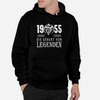 1955 Die Geburt von Legenden Schwarzes Hoodie, Retro Design