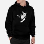 Anime-Charakter-Silhouetten Print auf klassischem Schwarz Hoodie