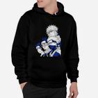 Anime Ninja Team Grafik Hoodie - Schwarz, stylisches Otaku Hemd