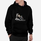 Astronaut Streumuster Herren Hoodie in Schwarz, Weltraum Design Tee