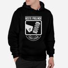 Beste Freunde fürs Leben Hoodie, Schwarzes Tee mit Fäusten Motiv