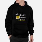 Blutgruppe Bier Herren Hoodie, Schwarz, Lustiges Party-Hoodie