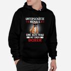 Boxer Unterschätze Niemals Eine Alte Frau Hoodie