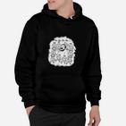 Comic-Schaf-Motiv Schwarzes Hoodie Bo, Bo, Bo..., Lustiges Design für Tierfreunde