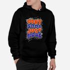 Dynamisches Don't Stop Just Howl Grafik-Hoodie Schwarz, Motiv-Hoodie für Musikliebhaber