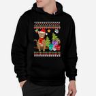 Festliches Katzen-Weihnachts-Hoodie, Ugly-Sweater-Design