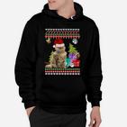 Festliches Katzen Weihnachts Hoodie, Ugly Sweater Design