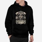 Geburt von Legenden Januar 1974 Retro-Hoodie, Vintage Design Tee