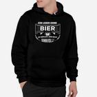 Herren Hoodie Leben ohne Bier Spruch, Humorvolles Schwarz Tee