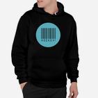 Hockey Fan Barcode Design Schwarzes Hoodie, Sportbegeisterte Mode