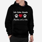 Ich liebe Hunde Hoodie, Witziges Haustierliebhaber Outfit