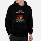 Könige Geboren im März Hoodie, Krone & Löwen-Design