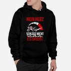 Motorsport Hoodie Schwarz mit Helm Design Mein Herz schlägt nicht, es dreht