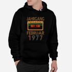 Retro Kassette 1977 Geburtstags-Hoodie, Vintage Februar Design