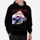 Schwarzes Auto Motiv Hoodie für Herren, Schneller Besser Wütend