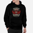 Schwarzes Herren Hoodie Jahrgang 1954, Fast Perfekt Aufdruck