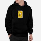 Schwarzes Herren Hoodie mit Blitz-Kartendesign, Stylisches Gamer-Hoodie