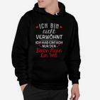 Schwarzes Hoodie Beste Mann der Welt Spruch, Partnerin Tee