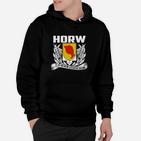 Schwarzes Hoodie mit HORW Emblem & Motto, Exklusives Design